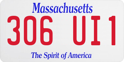 MA license plate 306UI1