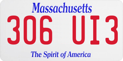 MA license plate 306UI3