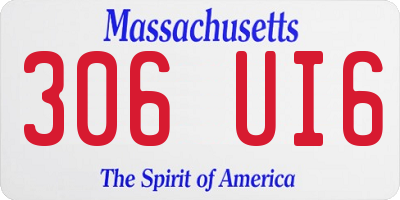 MA license plate 306UI6