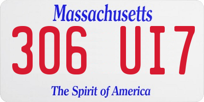 MA license plate 306UI7