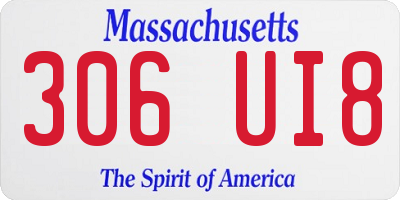 MA license plate 306UI8