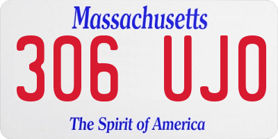 MA license plate 306UJ0