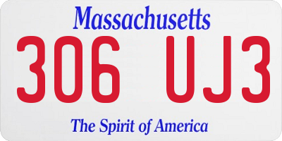 MA license plate 306UJ3
