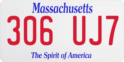 MA license plate 306UJ7