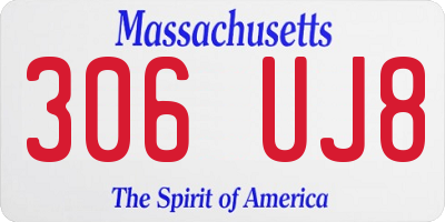 MA license plate 306UJ8