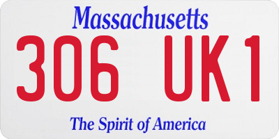 MA license plate 306UK1
