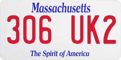 MA license plate 306UK2