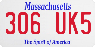 MA license plate 306UK5