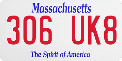 MA license plate 306UK8
