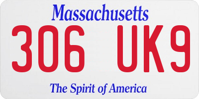 MA license plate 306UK9