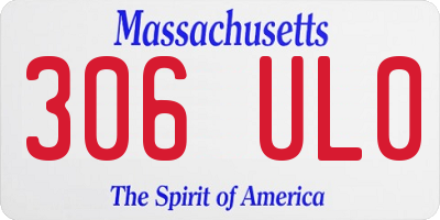 MA license plate 306UL0