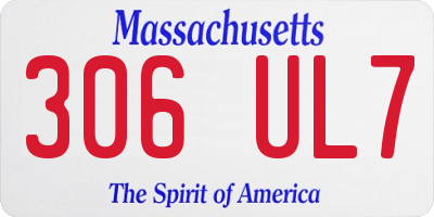 MA license plate 306UL7