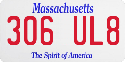 MA license plate 306UL8