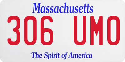 MA license plate 306UM0