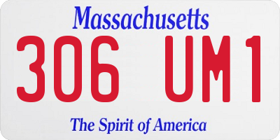 MA license plate 306UM1
