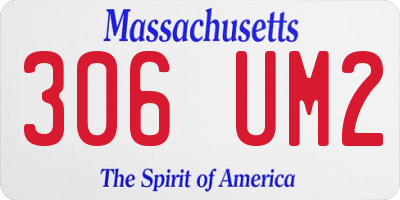 MA license plate 306UM2