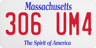 MA license plate 306UM4