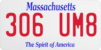 MA license plate 306UM8