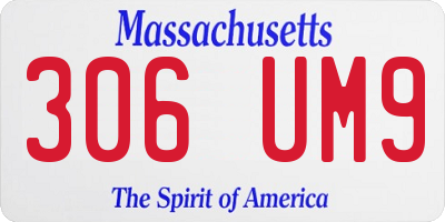 MA license plate 306UM9