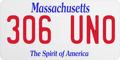 MA license plate 306UN0