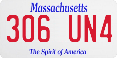 MA license plate 306UN4