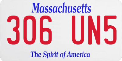 MA license plate 306UN5