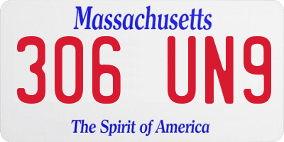 MA license plate 306UN9