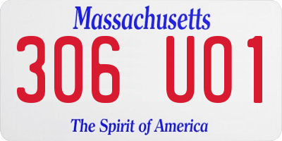 MA license plate 306UO1