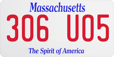 MA license plate 306UO5