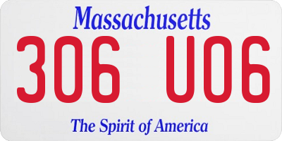 MA license plate 306UO6