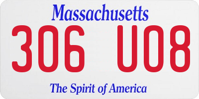 MA license plate 306UO8