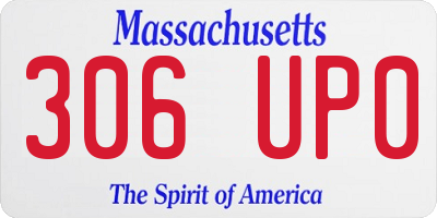MA license plate 306UP0
