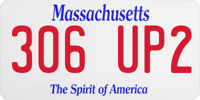 MA license plate 306UP2