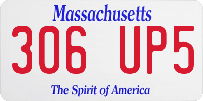 MA license plate 306UP5