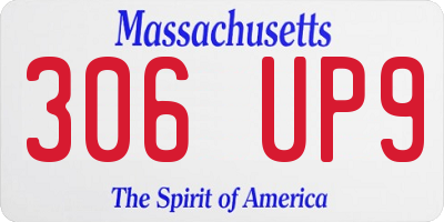 MA license plate 306UP9