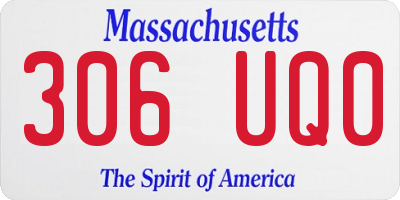 MA license plate 306UQ0