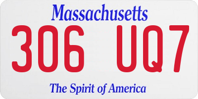 MA license plate 306UQ7