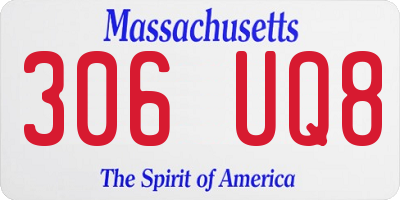 MA license plate 306UQ8