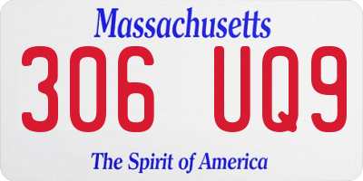 MA license plate 306UQ9