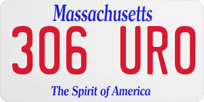 MA license plate 306UR0