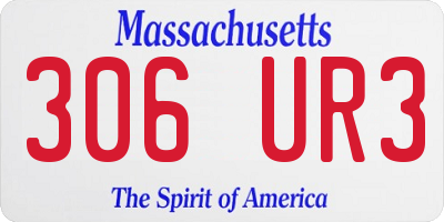 MA license plate 306UR3