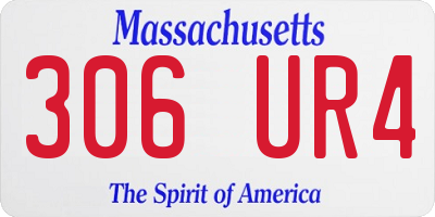 MA license plate 306UR4