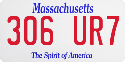 MA license plate 306UR7