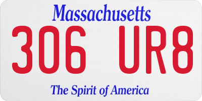 MA license plate 306UR8