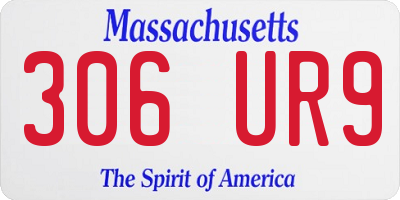 MA license plate 306UR9