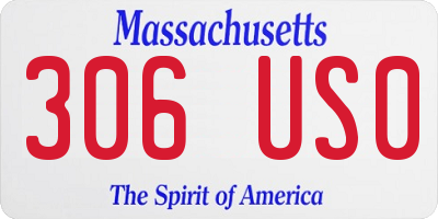 MA license plate 306US0