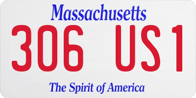 MA license plate 306US1