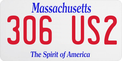 MA license plate 306US2