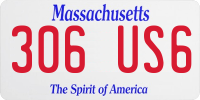 MA license plate 306US6