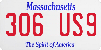 MA license plate 306US9